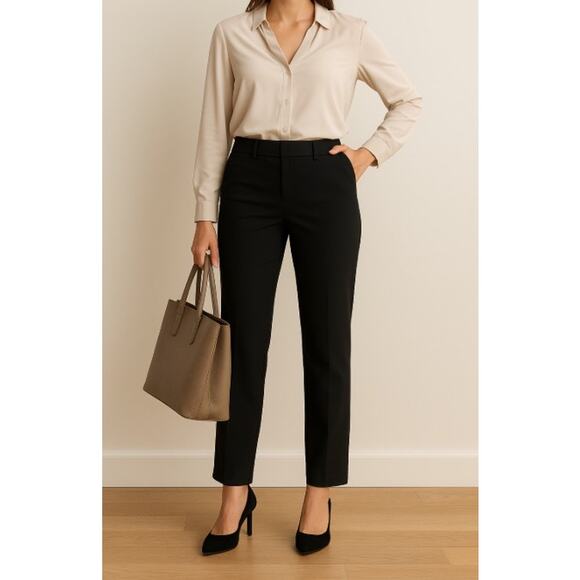 Worthington Women’s 4 Black Dress Pants Work Slacks Stretch Office Career - Picture 1 of 10